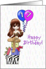 17th Birthday Girl card