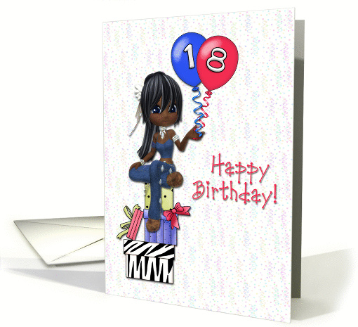 18th Birthday Girl card (429309)