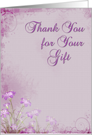 Thank You Lavender Flowers card