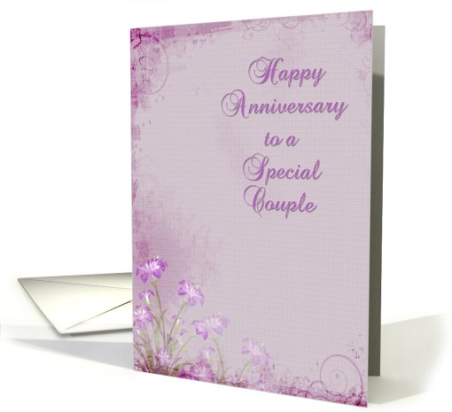 Anniversary Lavender Flowers card (430045)