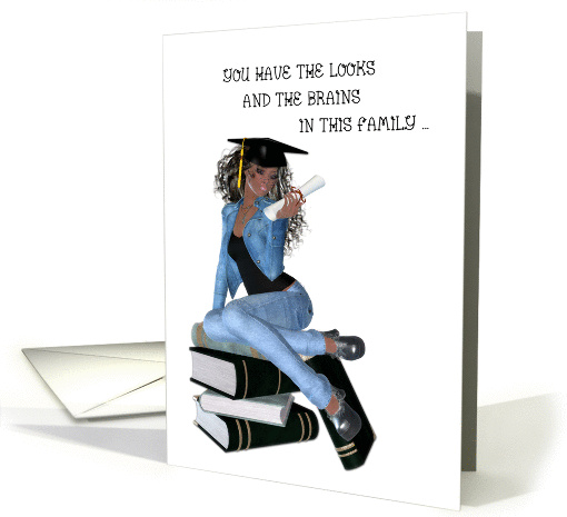 Smart Dark Girl Graduate card (430109)