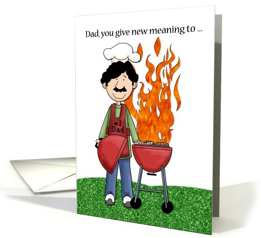 Father's Day BBQ Fire card (434103)