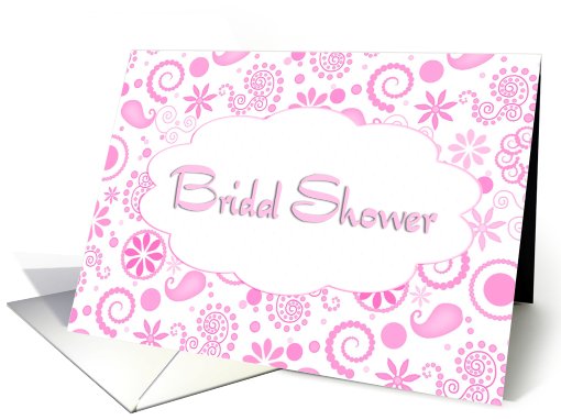 Bridal Shower Pink Paisley Invitation card (444760)