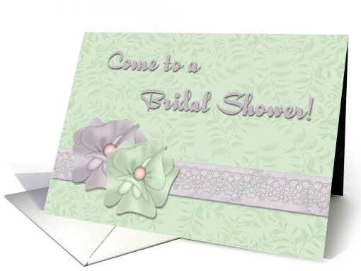 Bridal Shower Green Lavender card (445372)