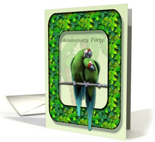 Anniversary Invitation Parrots card (451368)