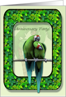 Anniversary Invitation Parrots card