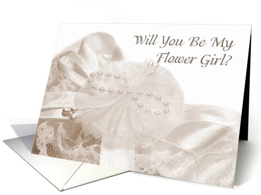 Flower Girl Request Sepia card (457226)
