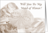 Maid of Honor Request Sepia card