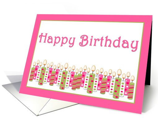 Happy Birthday Candles card (463527)