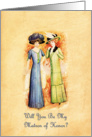 Vintage Matron of Honor card