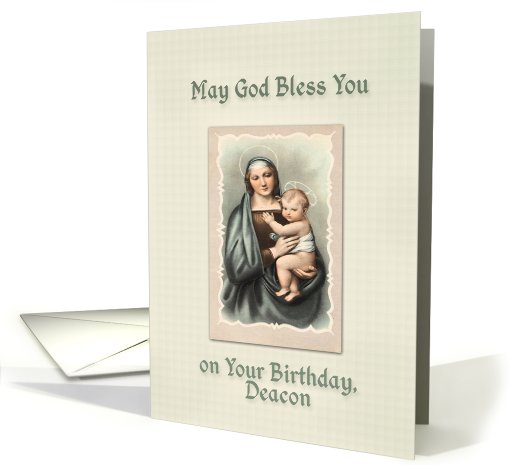 Deacon Birthday Religious card (505042)