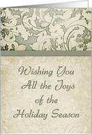 Sage Holly Swirls card
