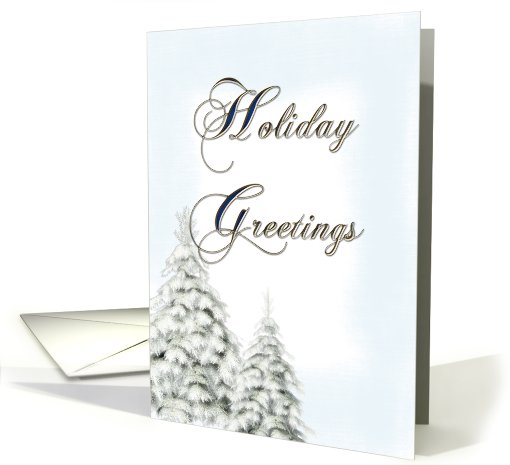 Holiday Winter Snowy Trees card (505869)