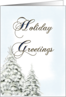Holiday Winter Snowy Trees card