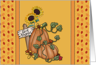 Thanksgiving Pumpkins Leaves card