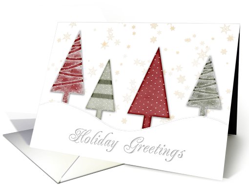 Holiday Trees Snowflakes card (516234)
