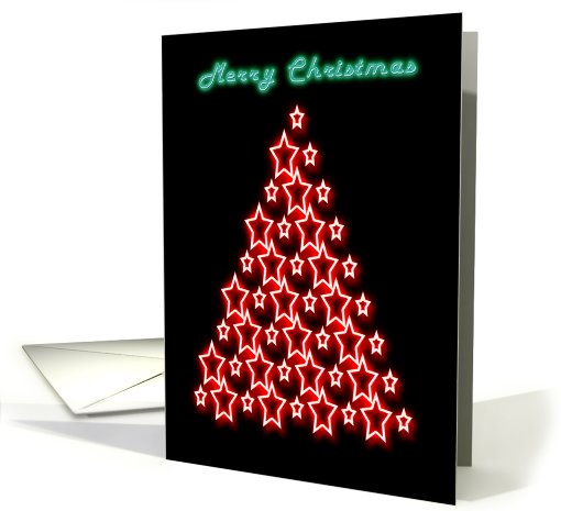 Retro Look Christmas Tree Red card (524120)