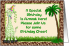 Giraffe Birthday Invitation card