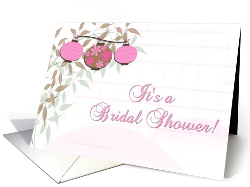 Pink Lantern Bridal Shower Invitation card (540671)