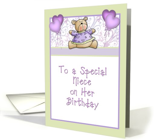 Teddy Bear Niece Birthday card (540678)