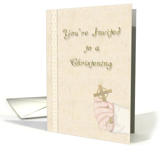 Christening Invitation Baby's Hand card (553210)