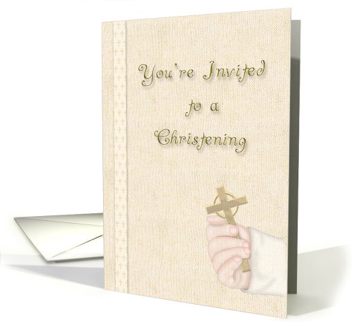 Christening Invitation Baby's Hand card (553210)