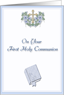 Communion Blessing Blue card