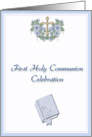Communion Invitation Blue card