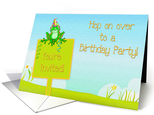 Kids Frog Birthday Party Invite card (556611)
