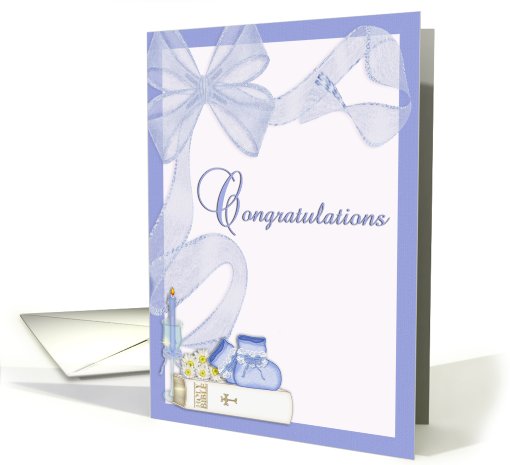 Baptism Congratulations Blue card (556738)