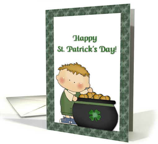 St. Patrick Boy Pot of Gold card (565570)