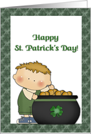 St. Patrick Boy Pot of Gold card