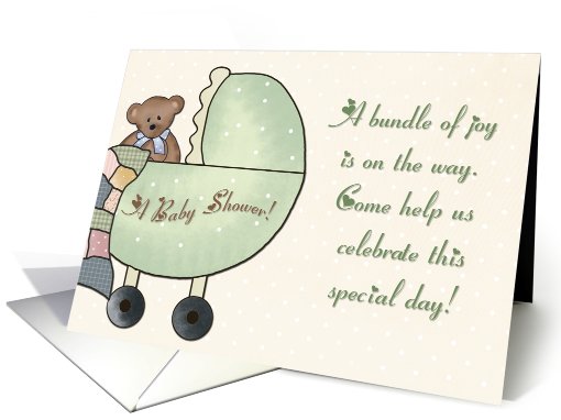 Baby Carriage Baby Shower card (576154)