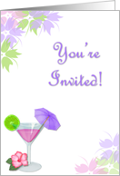 Summer Cocktail Invitation card