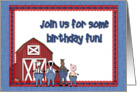 Barnyard Birthday Invitation card