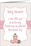 Baby Shower Girl Invitation card