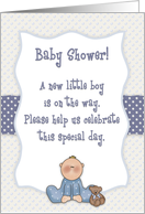 Baby Shower Boy Invitation card
