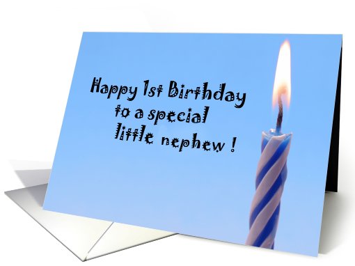 1st Birthday Nephew card (641268)