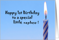 1st Birthday Nephew card