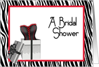 Corset in Box Bridal Shower Invitation card