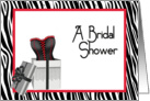 Corset in Box Bridal Shower Invitation card