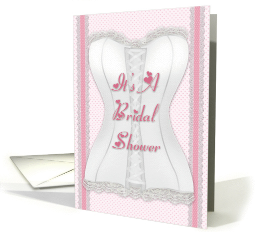 Corset with Lace Bridal Shower Invitation card (659447)