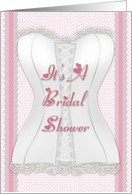 Corset with Lace Bridal Shower Invitation card