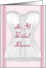 Corset with Lace Bridal Shower Invitation card