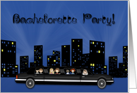 Bachelorette Limo Invitation card