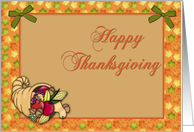 Thanksgiving Cornucopia card