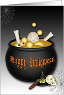 Halloween Witches Cauldron card