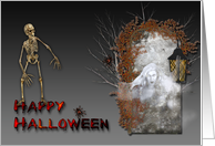 Spooky Halloween Tombstone card