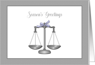 Scales of Justice Attorney Season’s Greetings card