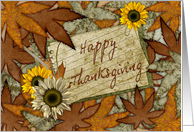 Thanksgiving Autumn Leaves card